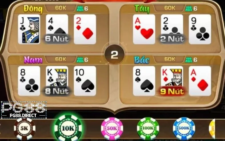 Giao diện  Bài Cào Rùa tại PG88